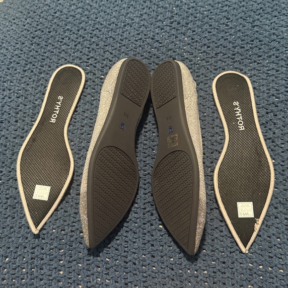 Rothy's The Point Gray and Silver Flats - Picture 6 of 8